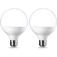 Amazon Basics - Bombilla LED E27- G93- estilo globo-con rosca Edison- 14-5 W (equivalente a 100 W)- brillante y cálida…